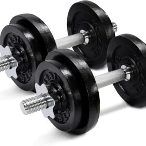 Yes4All Adjustable Cast Iron Dumbbell Sets 2-in-1 40/50/...