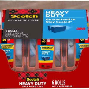 Scotch Heavy Duty Packaging Tape, 1.88″ x 22.2 yd,...