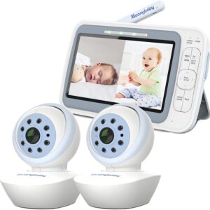 Moonybaby EMF Reduction Baby Monitor with Remote Pan Til...